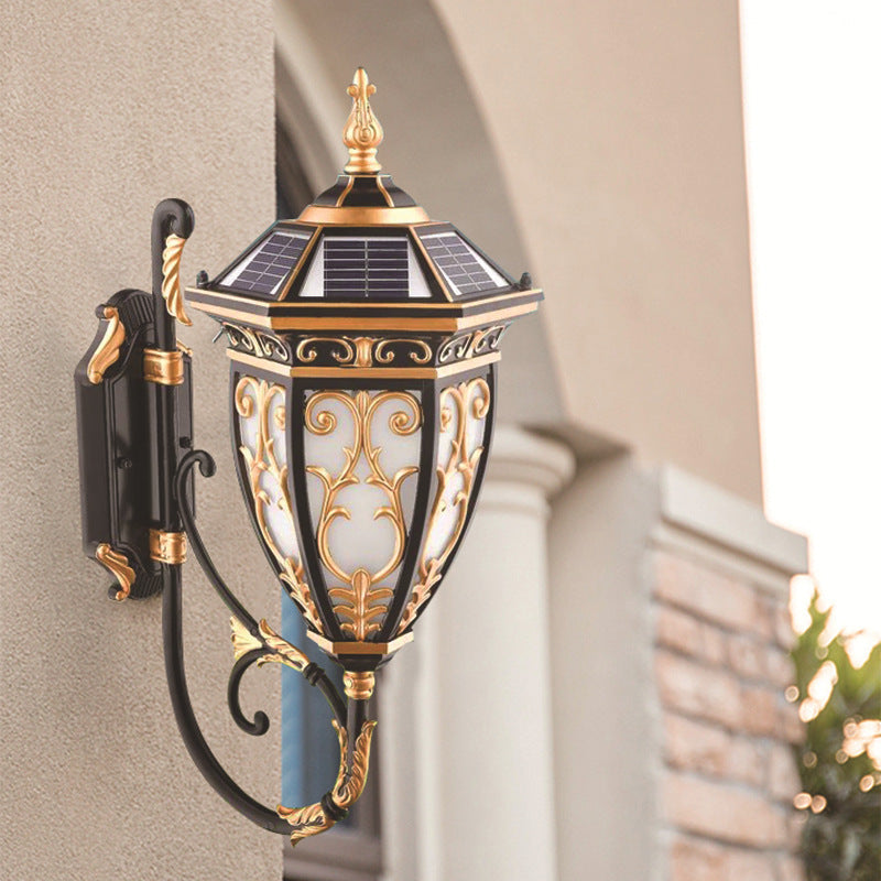 Solar Flower Mansion Pattern 1-Light LED Wall Sconce Lamp