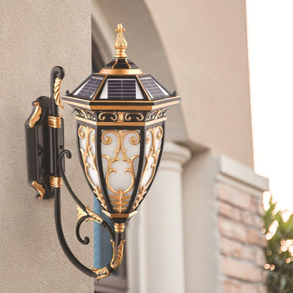 Solar Flower Mansion Pattern 1-Light LED Wall Sconce Lamp