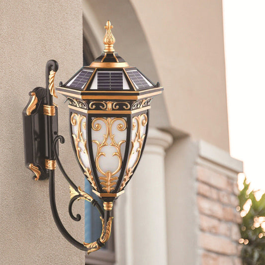 Solar Flower Mansion Pattern 1-Light LED Wall Sconce Lamp