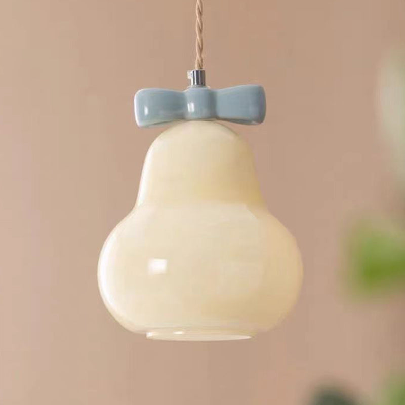 French Gourd Pear Bow Tie Hanging 1-Light Wall Sconce Lamp