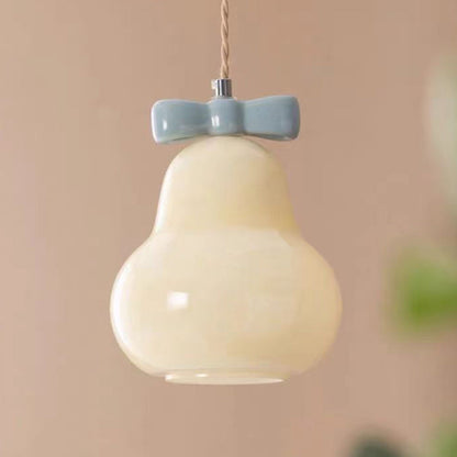 French Gourd Pear Bow Tie Hanging 1-Light Wall Sconce Lamp