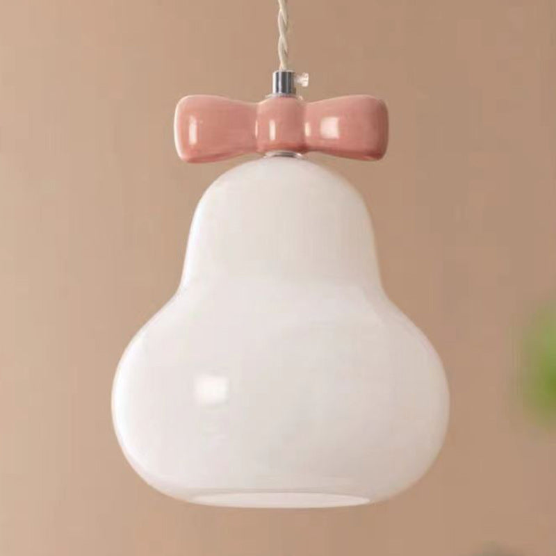 French Gourd Pear Bow Tie Hanging 1-Light Wall Sconce Lamp