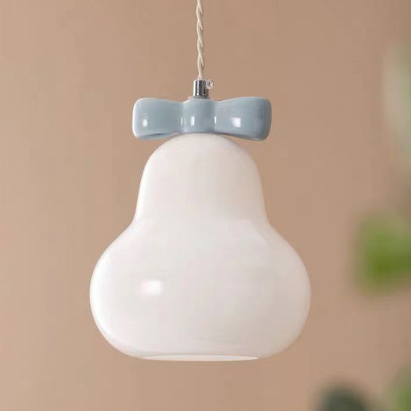 French Gourd Pear Bow Tie Hanging 1-Light Wall Sconce Lamp
