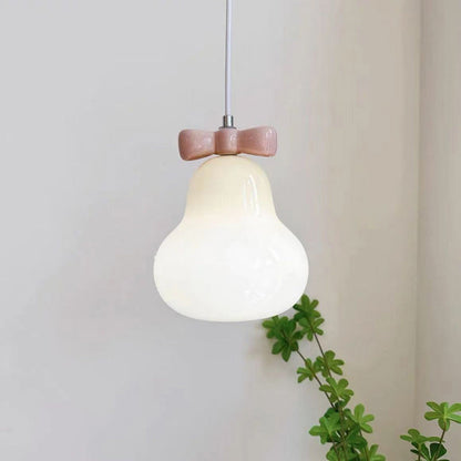 French Gourd Pear Bow Tie Hanging 1-Light Wall Sconce Lamp