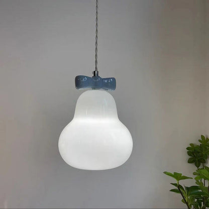 French Gourd Pear Bow Tie Hanging 1-Light Wall Sconce Lamp