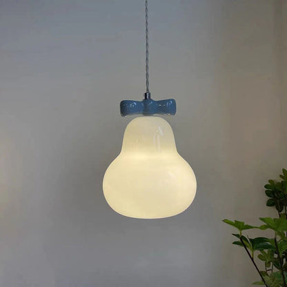 French Gourd Pear Bow Tie Hanging 1-Light Wall Sconce Lamp