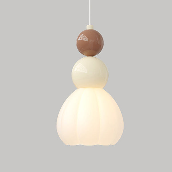 French Hardware Glass Floral Ball 1-Light Wall Sconce Lamp
