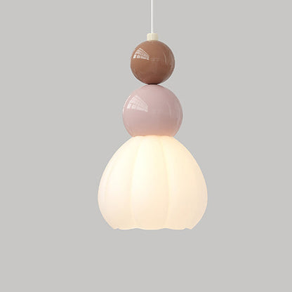 French Hardware Glass Floral Ball 1-Light Wall Sconce Lamp