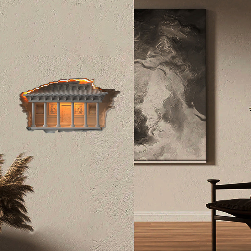 Chinese Palace Human Sensor Recessed LED Wall Sconce Lamp