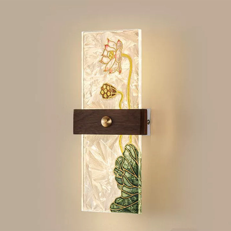 Chinese Spindrift Tree Leaf LED Wall Sconce Lamp