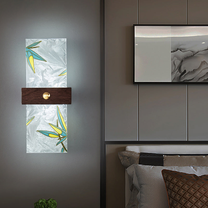 Chinese Spindrift Tree Leaf LED Wall Sconce Lamp