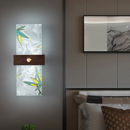 Chinese Spindrift Tree Leaf LED Wall Sconce Lamp