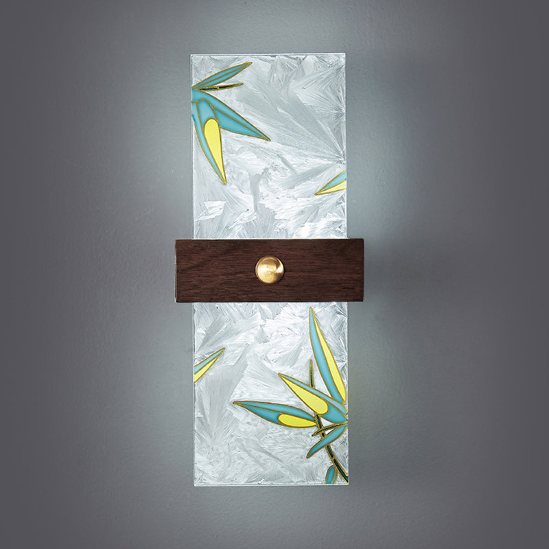 Chinese Spindrift Tree Leaf LED Wall Sconce Lamp