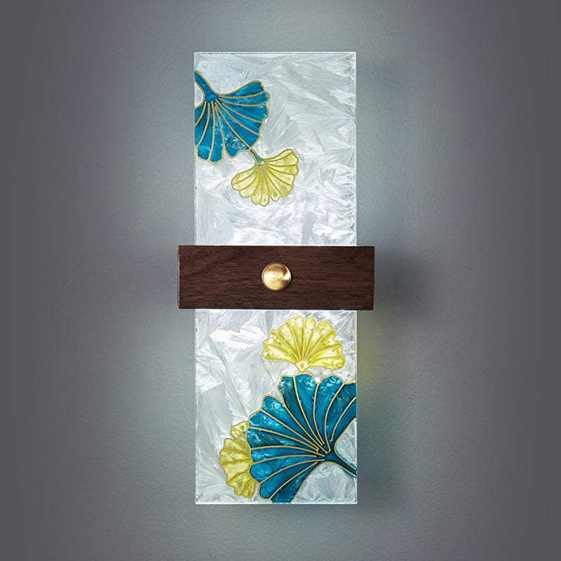 Chinese Spindrift Tree Leaf LED Wall Sconce Lamp