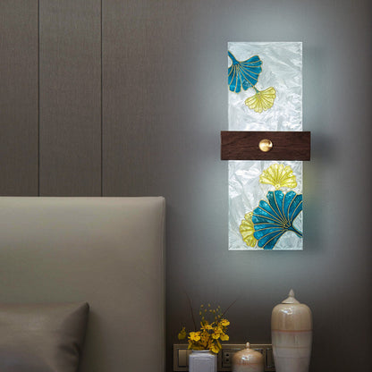 Chinese Spindrift Tree Leaf LED Wall Sconce Lamp