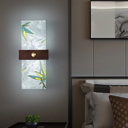 Chinese Spindrift Tree Leaf LED Wall Sconce Lamp