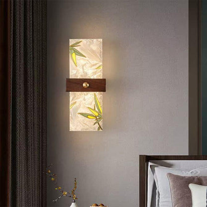 Chinese Spindrift Tree Leaf LED Wall Sconce Lamp