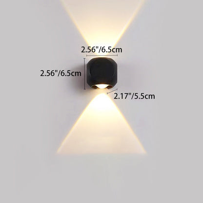 Simplicity Aluminum Dice Cube LED Wall Sconce Lamp