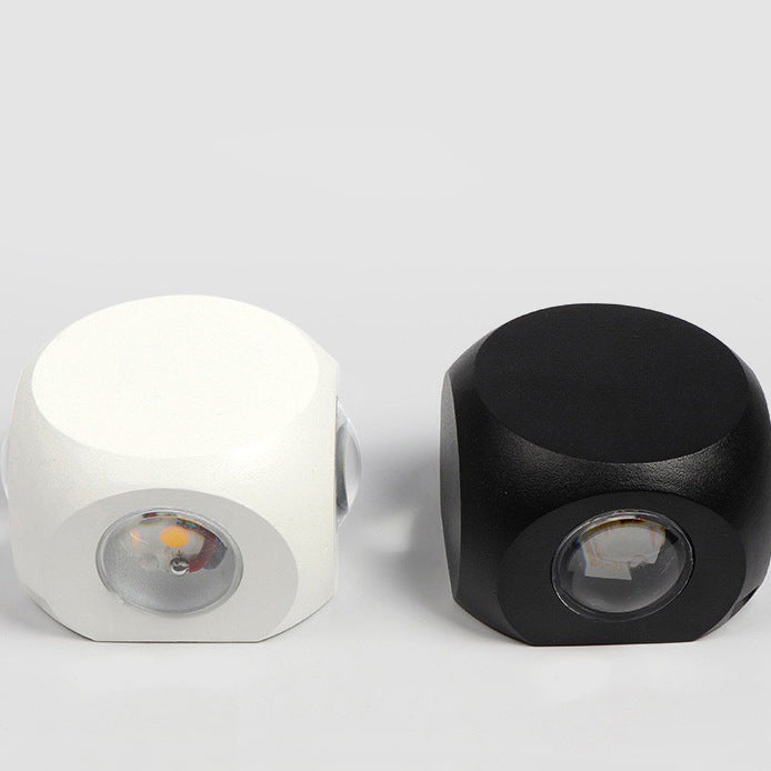 Simplicity Aluminum Dice Cube LED Wall Sconce Lamp