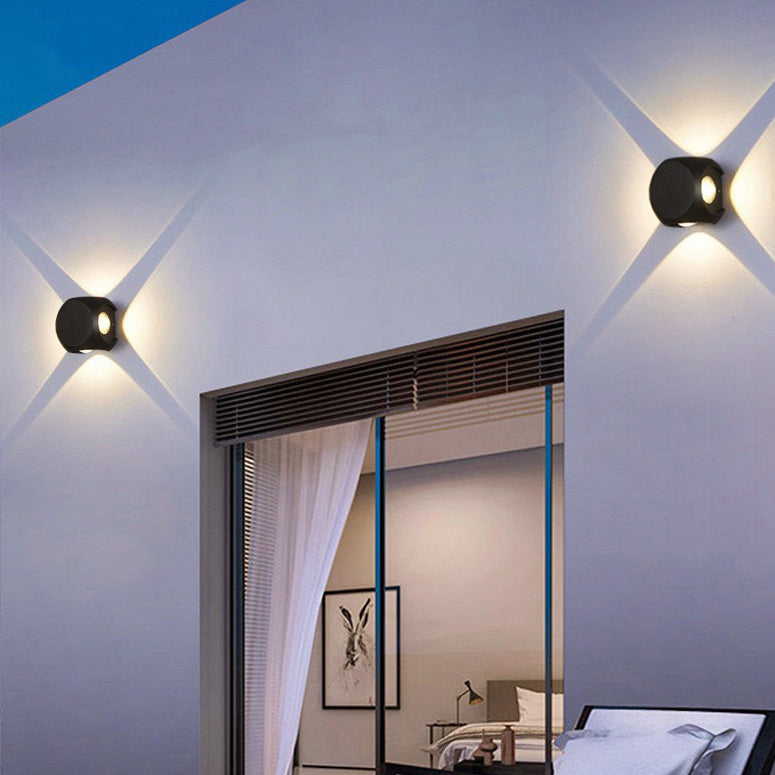 Simplicity Aluminum Dice Cube LED Wall Sconce Lamp