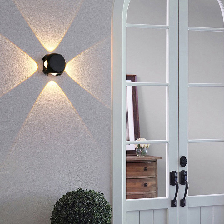 Simplicity Aluminum Dice Cube LED Wall Sconce Lamp