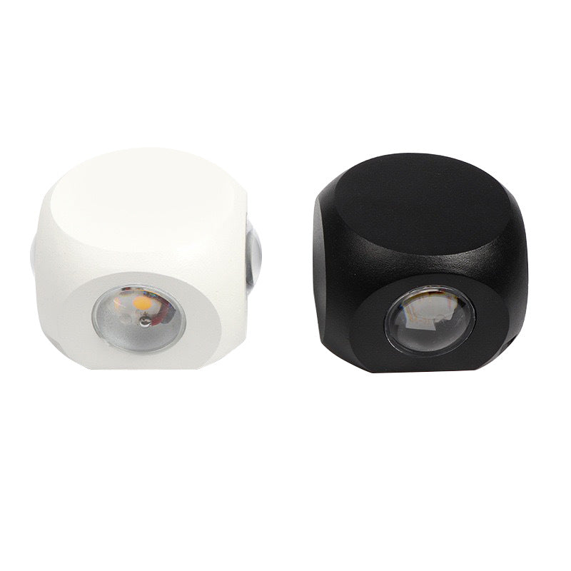 Simplicity Aluminum Dice Cube LED Wall Sconce Lamp