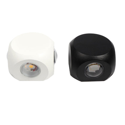 Simplicity Aluminum Dice Cube LED Wall Sconce Lamp