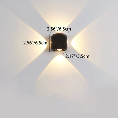 Simplicity Aluminum Dice Cube LED Wall Sconce Lamp