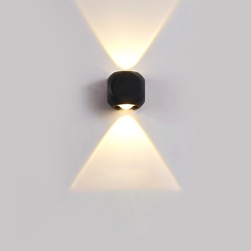 Simplicity Aluminum Dice Cube LED Wall Sconce Lamp