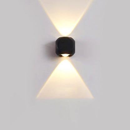 Simplicity Aluminum Dice Cube LED Wall Sconce Lamp