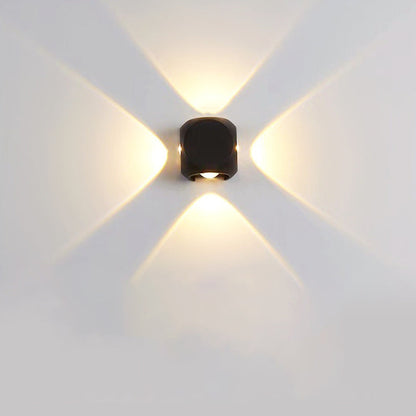 Simplicity Aluminum Dice Cube LED Wall Sconce Lamp