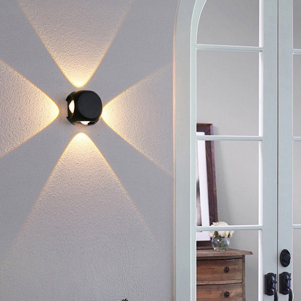 Simplicity Aluminum Dice Cube LED Wall Sconce Lamp