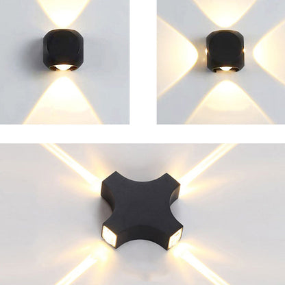 Simplicity Aluminum Dice Cube LED Wall Sconce Lamp