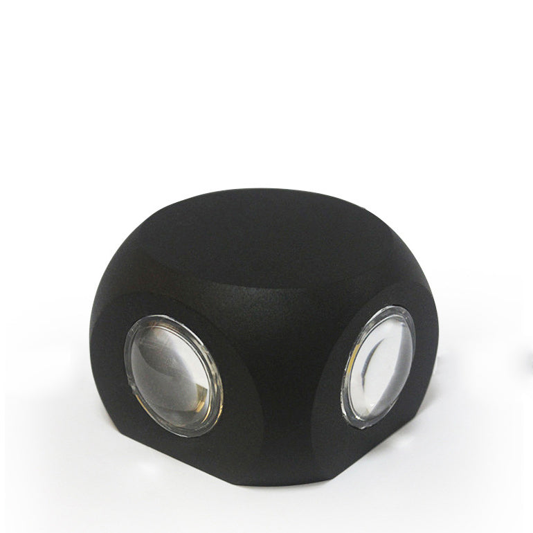 Simplicity Aluminum Dice Cube LED Wall Sconce Lamp