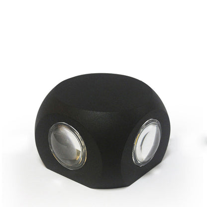 Simplicity Aluminum Dice Cube LED Wall Sconce Lamp
