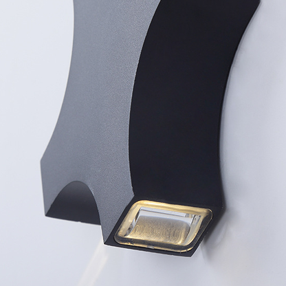 Waterproof Aluminum Crosshair Star LED Wall Sconce Lamp