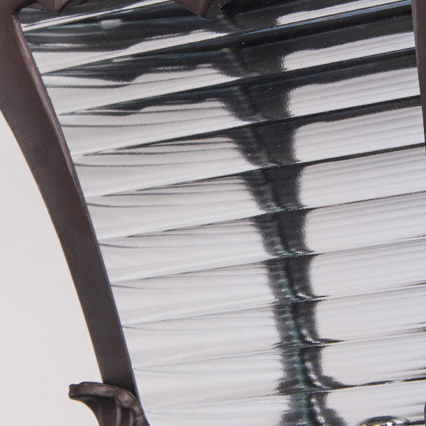Solar Quadrilateral Striped Lantern LED Wall Sconce Lamp