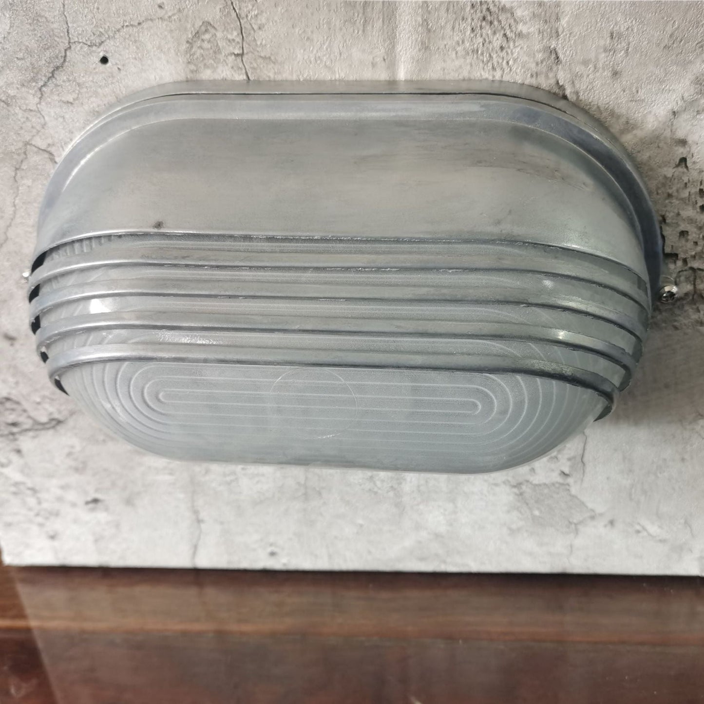 Waterproof Frosted Oval Striped 1-Light Wall Sconce Lamp