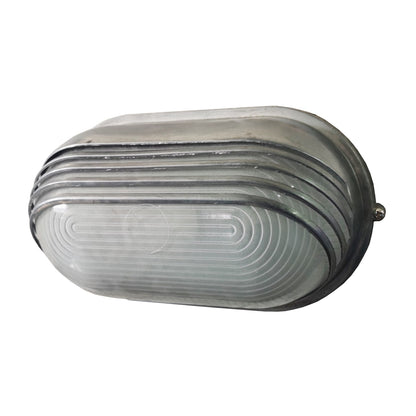 Waterproof Frosted Oval Striped 1-Light Wall Sconce Lamp