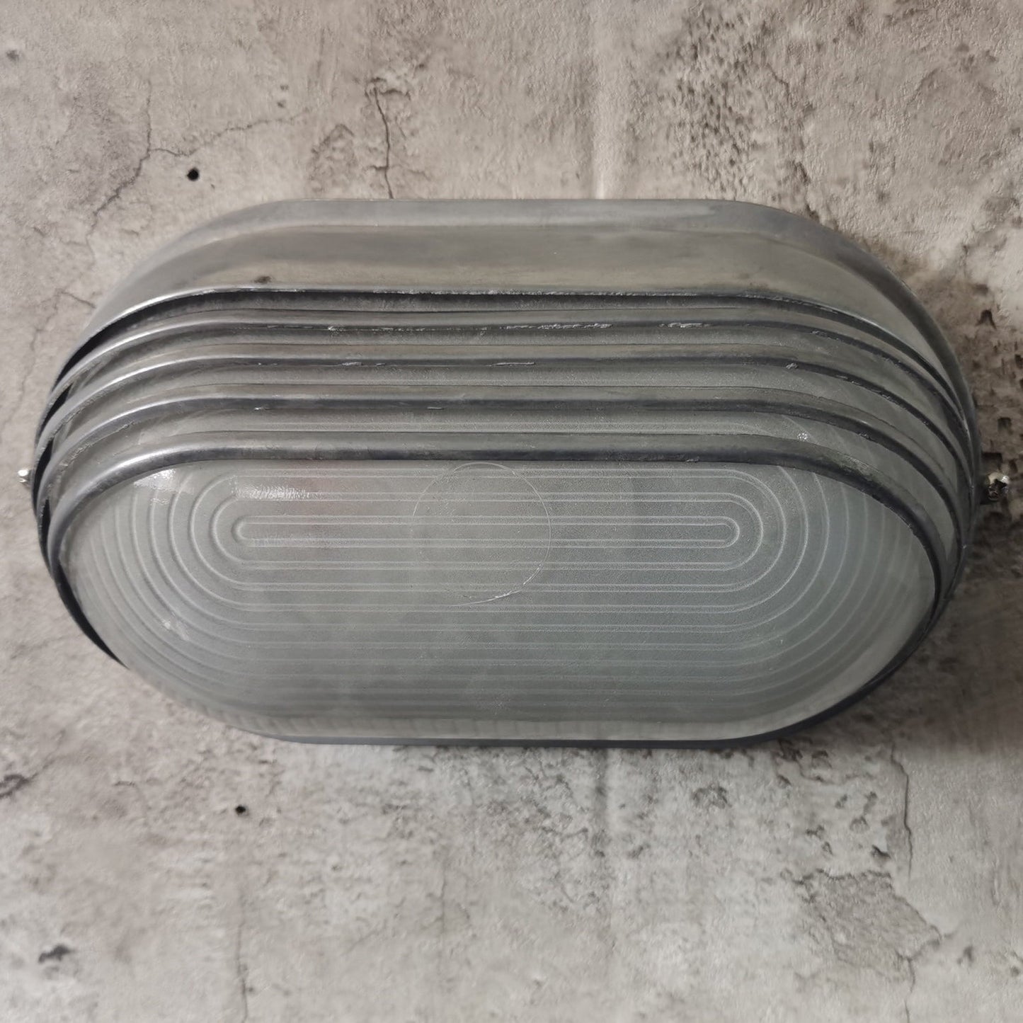 Waterproof Frosted Oval Striped 1-Light Wall Sconce Lamp