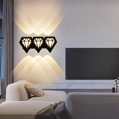 Waterproof Aluminum Acrylic Diamond LED Wall Sconce Lamp