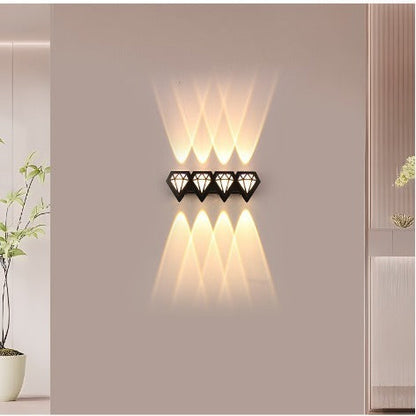 Waterproof Aluminum Acrylic Diamond LED Wall Sconce Lamp