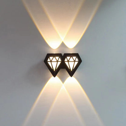 Waterproof Aluminum Acrylic Diamond LED Wall Sconce Lamp
