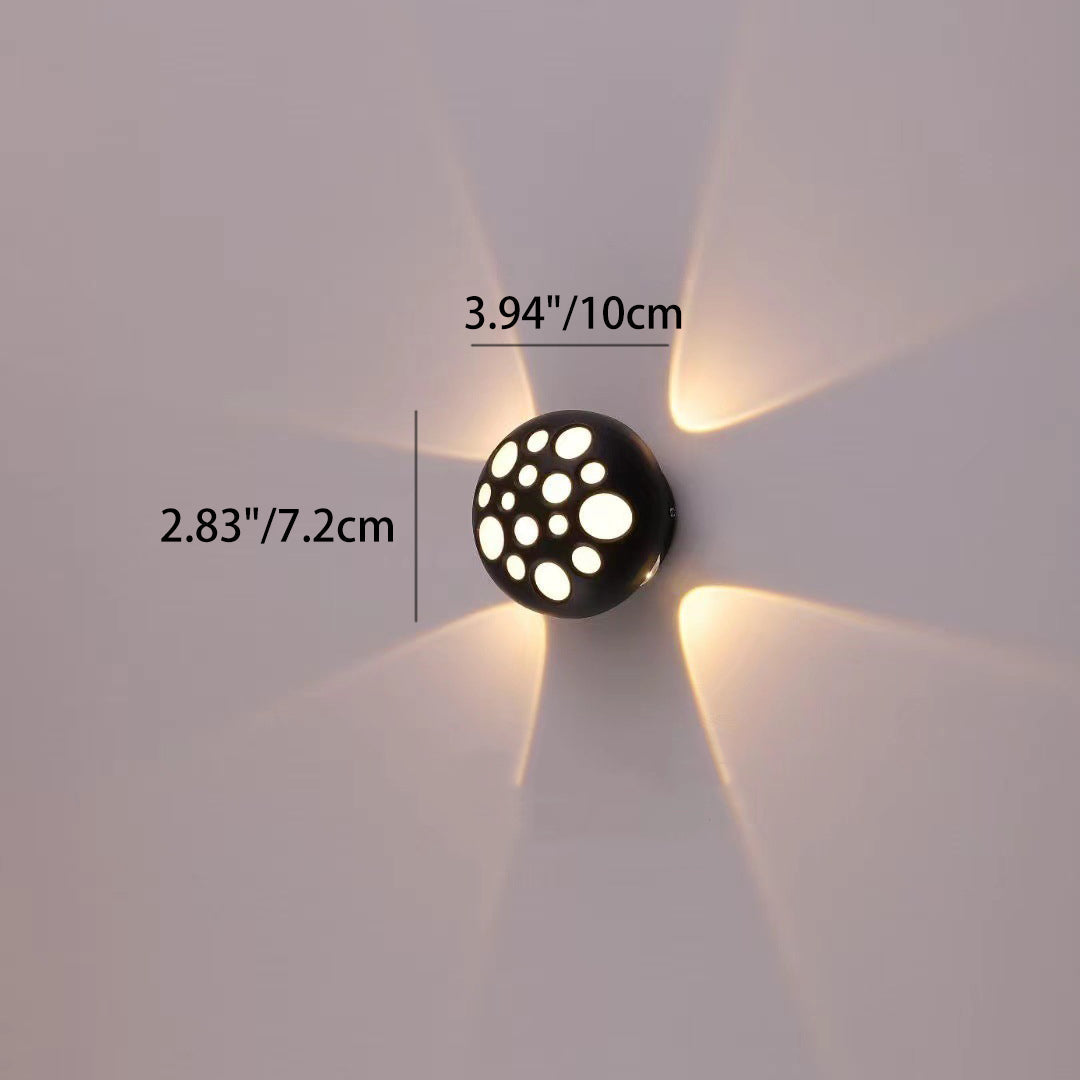 Waterproof Aluminum Round Bubble LED Wall Sconce Lamp