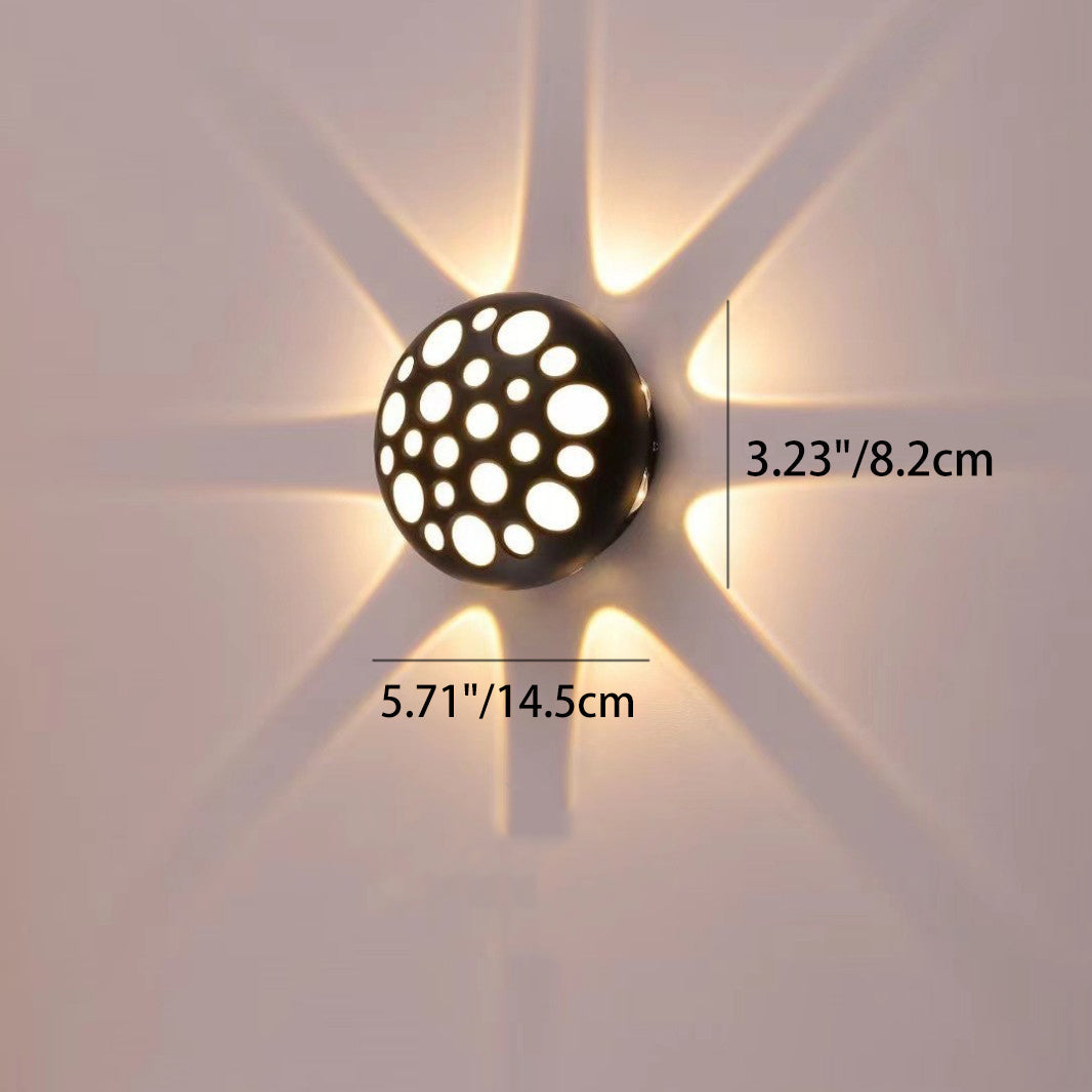 Waterproof Aluminum Round Bubble LED Wall Sconce Lamp