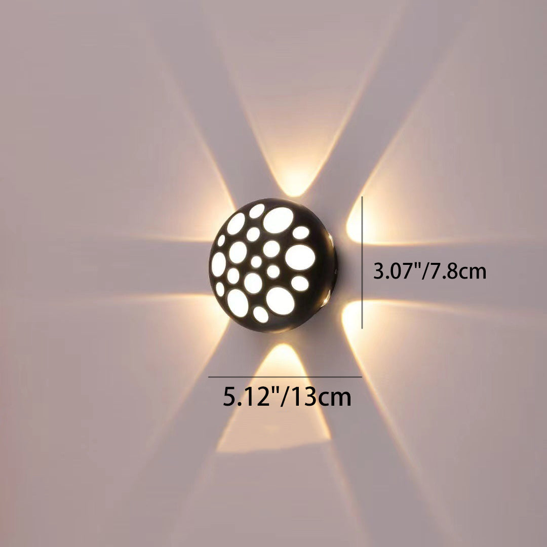Waterproof Aluminum Round Bubble LED Wall Sconce Lamp