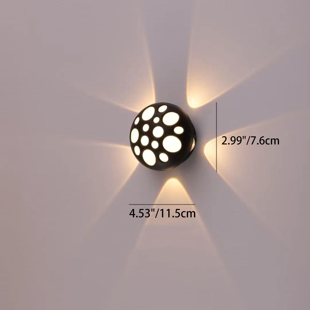 Waterproof Aluminum Round Bubble LED Wall Sconce Lamp