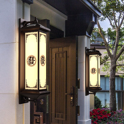 Chinese Happiness Wealth Pattern LED Wall Sconce Lamp