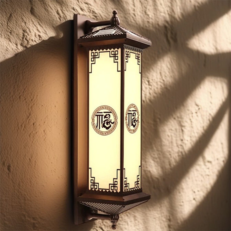 Chinese Happiness Wealth Pattern LED Wall Sconce Lamp