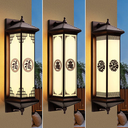 Chinese Happiness Wealth Pattern LED Wall Sconce Lamp